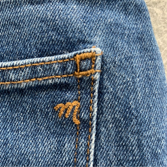 Madewell The Perfect Vintage Straight Jeans Blue Cropped Women's Petite Size 31P - Picture 15 of 16
